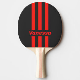 Pala De Ping Pong Retro Dark Tres Rayas con Nombre