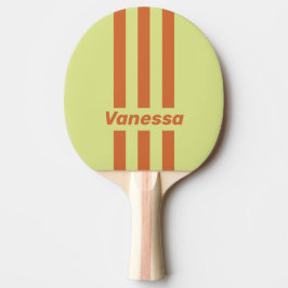 Pala De Ping Pong Retro Desert Cactus Three Pin Stripes with Name