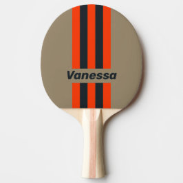 Pala De Ping Pong Retro Desert Meadow Pin Stripes with Name