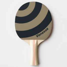 Pala De Ping Pong Retro Desert Three Circle Stripe with Name