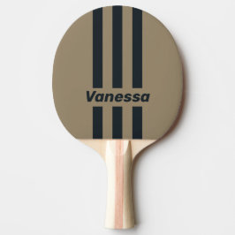 Pala De Ping Pong Retro Desert Three Pin Stripes with Name