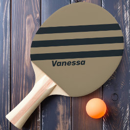 Pala De Ping Pong Retro Desierto Tres Franjas con Nombre