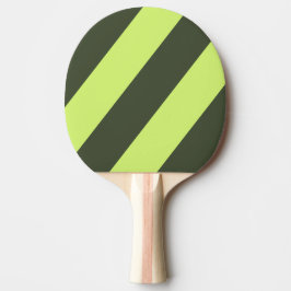 Pala De Ping Pong Retro Desvanecido Musgo Tres Franjas Negras