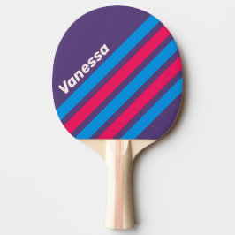 Pala De Ping Pong Retro Electric Grape Angled Striping with Name