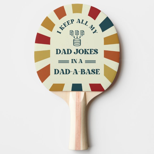 Pala De Ping Pong Retro Funny Dad Chistes Regalo del día de los padr (Anverso)