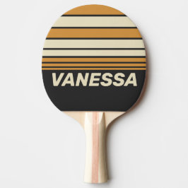 Pala De Ping Pong Retro Golden Horizon Striping with Name