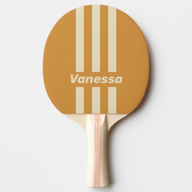 Pala De Ping Pong Retro Golden Horizon Three Pin Stripes with Name (Anverso)