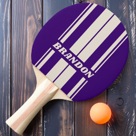 Pala De Ping Pong Retro Grapevine Doble Tiras de Placa con Nombre