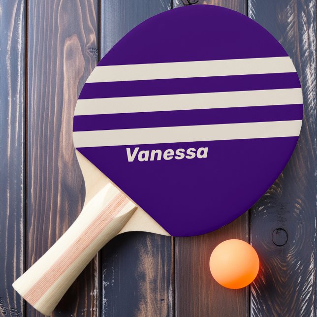 Pala De Ping Pong Retro Grapevine Tres Franjas con Nombre (Subido por el creador)