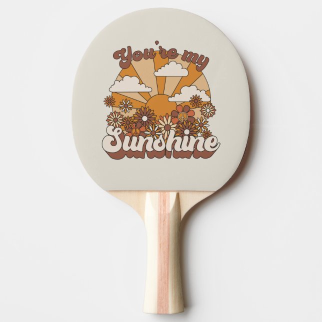 Pala De Ping Pong Retro Groovy | Eres mi Sunshine (Anverso)