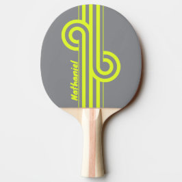 Pala De Ping Pong Retro HI VIS Doble Franja con Nombre
