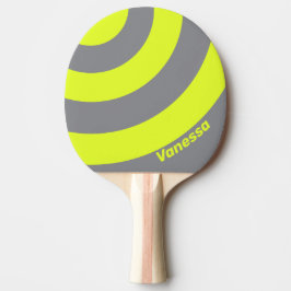 Pala De Ping Pong Retro HI VIS Tres Círculos con Franja y Nombre