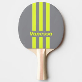 Pala De Ping Pong Retro HI VIS Tres Franjas con Nombre