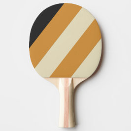 Pala De Ping Pong Retro Horizonte Dorado Bandas Negrita