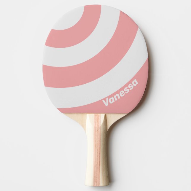Pala De Ping Pong Retro Kiss Three Circle Stripe with Name (Anverso)