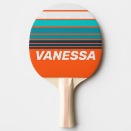 Pala De Ping Pong Retro Lifeguard Horizon Striping with Name