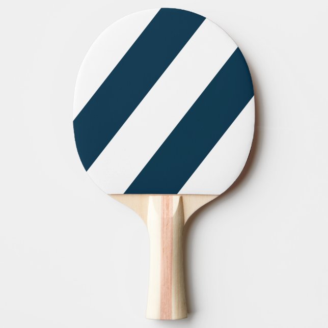 Pala De Ping Pong Retro Marina Tres Franjas Negras (Anverso)