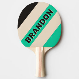 Pala De Ping Pong Retro Medianoche Mint audaces Bandas de negrita co