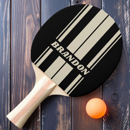 Pala De Ping Pong Retro Midnight Board Strips con el nombre