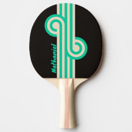 Pala De Ping Pong Retro Midnight Mint Loop con Nombre