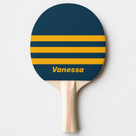 Pala De Ping Pong Retro Moonlit Tide Three Across Striping with Name