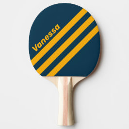Pala De Ping Pong Retro Moonlit Tide Three Angled Striping with Name