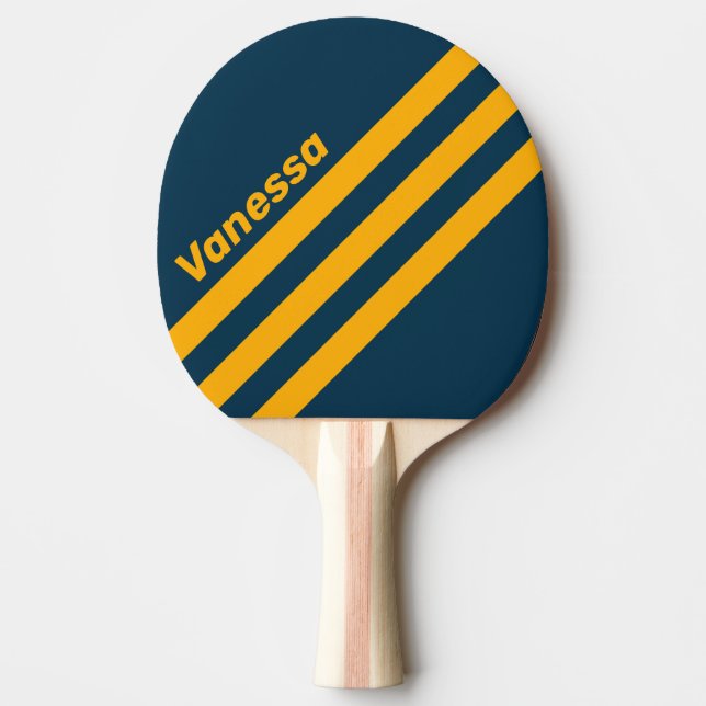 Pala De Ping Pong Retro Moonlit Tide Three Angled Striping with Name (Anverso)