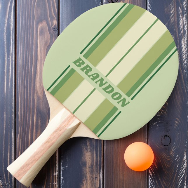 Pala De Ping Pong Retro Moss Arcoíris Tablón Franjas con Nombre (Subido por el creador)