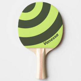 Pala De Ping Pong Retro Moss Fade Three Circle Stripe with Name