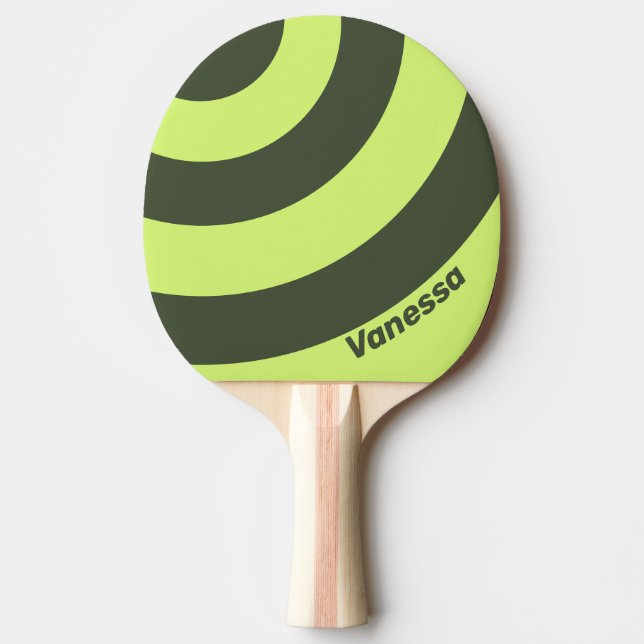 Pala De Ping Pong Retro Moss Fade Three Circle Stripe with Name (Anverso)
