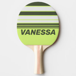 Pala De Ping Pong Retro Musgo Desvanecer Franjas en el Horizonte con