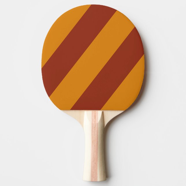 Pala De Ping Pong Retro Naranja Rust Tres Bandas Negrita (Anverso)