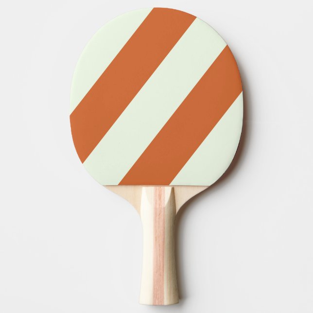 Pala De Ping Pong Retro Naranja Tres Bandas Negrita (Anverso)