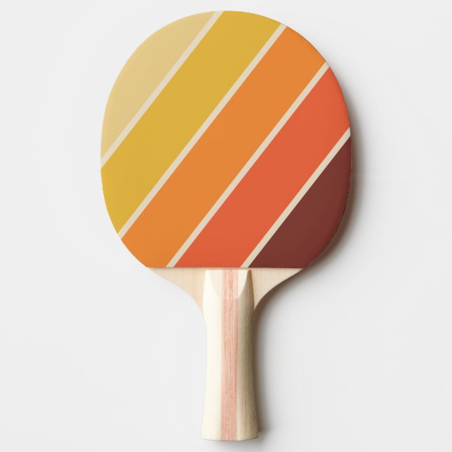 Pala De Ping Pong Retro Negrita Rayada (Anverso)