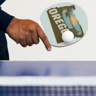 Pala De Ping Pong Retro Oregon Silhouette