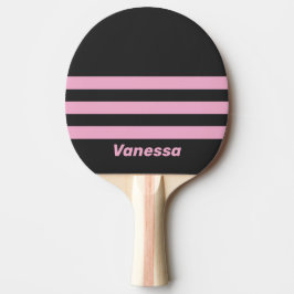 Pala De Ping Pong Retro Pink Night Three Across Striping with Name