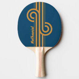 Pala De Ping Pong Retro Royal Gold Doble Franja con Nombre