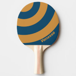 Pala De Ping Pong Retro Royal Gold Franja de Tres Círculos con Nombr
