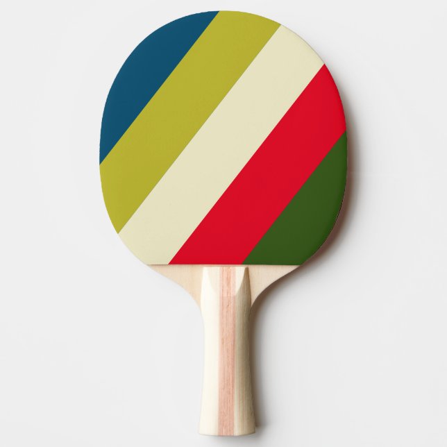 Pala De Ping Pong Retro Rugby Rayas Negritas (Anverso)