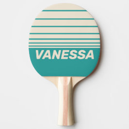 Pala De Ping Pong Retro Sea Breeze Tres Franjas en el Horizonte con 