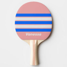 Pala De Ping Pong Retro Sea Kiss Across Striping with Name