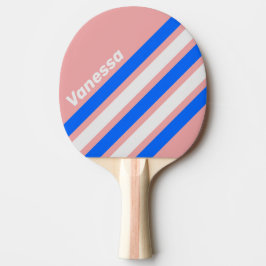 Pala De Ping Pong Retro Sea Kiss Angled Striping with Name
