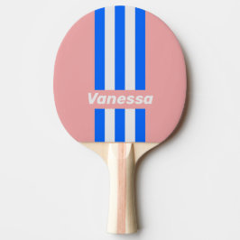 Pala De Ping Pong Retro Sea Kiss Pin Stripes with Name