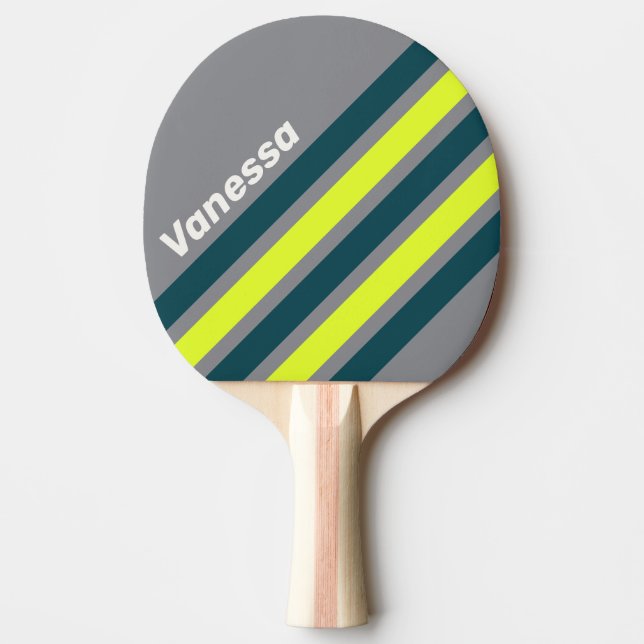 Pala De Ping Pong Retro Storm Cloud Grove Angled Striping with Name (Anverso)