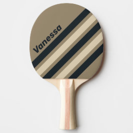 Pala De Ping Pong Retro Stormy Desert Angled Striping with Name