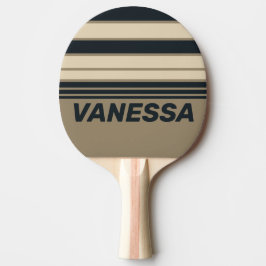 Pala De Ping Pong Retro Stormy Desert Horizon Striping with Name