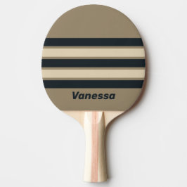 Pala De Ping Pong Retro Stormy Desert Three Across Stripe with Name