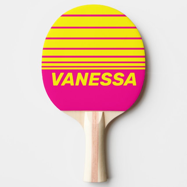Pala De Ping Pong Retro Sun Soaked Three Horizon Striping with Name (Anverso)