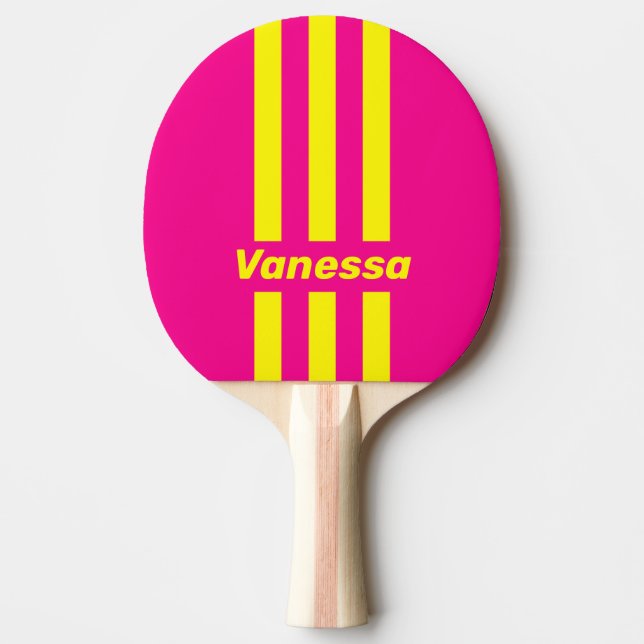 Pala De Ping Pong Retro Sun Soaked Three Pin Stripes with Name (Anverso)
