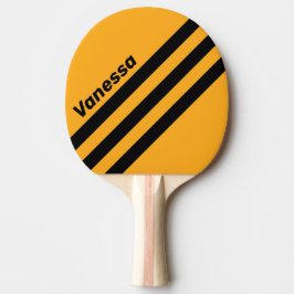 Pala De Ping Pong Retro Sunflower Buzz Three Angled Stripe with Name